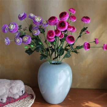Gražus 5 Vadovai Daisy gėlių Chrizantemų Šilko Dirbtinės Gėlės Apdailos indie kambario dekoro flores artificiales