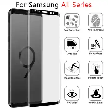 Grūdintas Stiklas Case For Samsung Note 9 8 S8 S9 Plus S7 S6 Krašto Apsaugos Glas Screen Protector Galaxy Ne 8s 9s 7s S 9 8 7 6