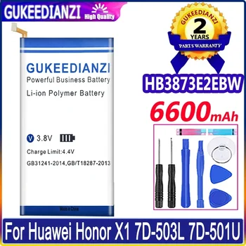 HB3873E2EBW 6600mAh Baterija Huawei Honor X1 7D-503L 7D-501U Batteria + Nemokamas Įrankiai