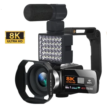 HDR 8K Skaitmeninė Vaizdo Kamera, Naktinio Matymo 48MP WIFI Kamera, vaizdo Kameros Live Transliacijos