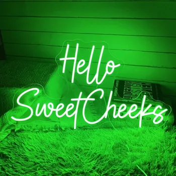 Hello Sweet Skruostų Neon Požymiai LED Neon Light Sienos Ženklus Bachelorette Šalis Mergaitės Gimtadienio Dalyvavimo Šalies Vestuvių Dekoras