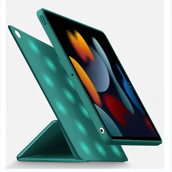 iPad atveju 9 kartos Magnetinės Padalinti Tris kartus Skaidrus galinis Dangtelis atsparus smūgiams Apsauginis Tablet case for iPad 10.2