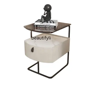 Italijos Šviesos Prabanga staliukas Modernus Minimalistinio Stiliaus Miegamojo Lovos Spintelė Maža Spintelė su Stalčiumi laikymo spintos