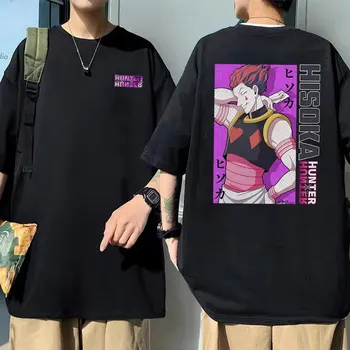 Japonų Anime, Hunter X Hunter Hisoka Grafinis T-marškinėliai Vyrams, Derliaus Negabaritinių Marškinėliai Unisex Atsitiktinis Negabaritinių Tees Trumpas Rankovės