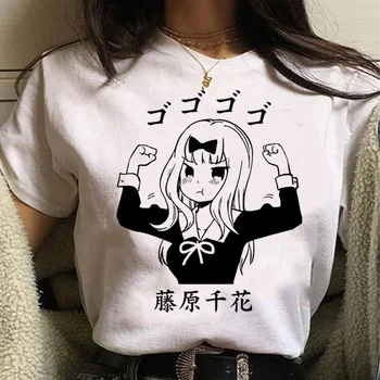 Kaguya Sama Meilė Yra Karo Tee moterims streetwear anime Y2K marškinėliai mergaitė 2000-ųjų Japonijos harajuku drabužiai