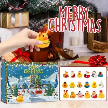 Kalėdinis Advento Kalendorius Su 24 Gumos Ančių 24 Dienų Atgalinės Atskaitos Kalendorius Gumos Ducky Vonios Žaislas Kūrybos Kalėdų Dovanos