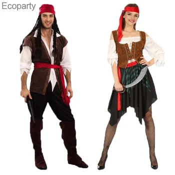 Kapitonas Piratai Karibų Jūros Piratas Jack Sparrow Fantasia Suaugusiųjų Cosplay Fancy Dress Karnavalas Helovyno Cosplay Kostiumas Moterims Men32