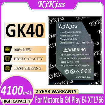 KiKiss Baterija GK40 4100mAh už Motorola Moto G4 Žaisti G4Play E4 XT1766 XT1607 XT1609 XT1600 MOT1609BAT Bateria
