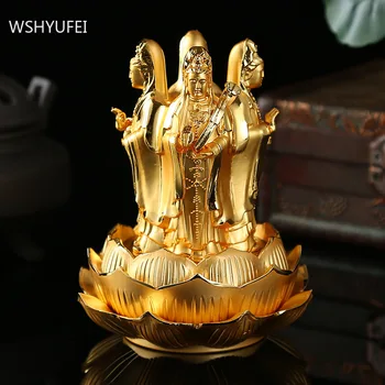 Kinijos Guanyin Dievo Turtų Metalo Ornamentais Feng Shui Amatų Automobilio Dekoracijas, Namo Kambarį Darbalaukio Dekoro Pasisekė Pinigų Dovanos
