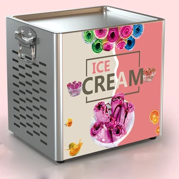 Komercinės Mažas Keptas Ledas Mašinos Elektros Tailando Pakepti Keptuvėje Kepti Jogurto Ledų Valcavimo Mašinos Kepti Ice Cream Maker