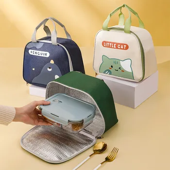 Lunchbox Vežėjas Izoliuoti Bento Krepšys, atsparus Vandeniui Aliejus, Atsparus Pietūs Maišą su Aliuminio Folija, Pamušalas Priešpiečių Dėžutė Krepšys