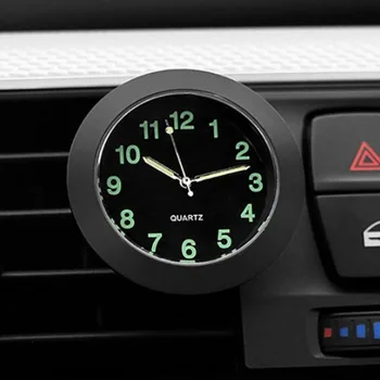 Mini Šviesos Automobilių Laikrodis Automobilių Vidaus Klijuoti Ant Žiūrėti Mechanika Kvarciniai Laikrodžiai Auto Ornamentu Auto Skydelio Laikrodžiai 1pcs