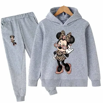Minnie Mouse Vaikams Laisvalaikio Drabužius 2 Gabalas Hoodies Nustatyti Drabužių Kietas Mergaitėms Minnie Mouse Drabužiai Berniukams Tracksuit Vaikų Drabužiai