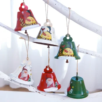 Naujas Kalėdų Geležies Meno Didelis Varpas Dekoratyvinis Pakabukas Priedai Virvės Lėlės Senas Sniego Bell Pakabukas Prekes
