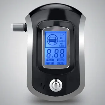naujas Skaitmeninis Kvėpavimas Alkoholio Testeriai Breathalyzer su skystųjų KRISTALŲ Dispaly su 5 Kandikliai AT6000 Karšto Pardavimo Lašas Laivybos