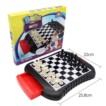 Naujų Kūrybinių Stalčių Nešiojamų Magnetiniai Šachmatai Nustatyti Telpančių Vienetų ABS & Magnetas Chessman Kelionės Pramogų Vaiko Dovana, stalo Žaidimas