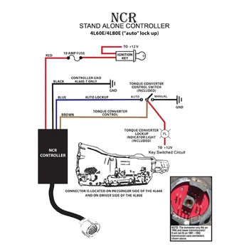 NCR80E 4L80E atskiras Valdiklis, Visiškai Rankinio Perjungimo Inchautoinch Užrakinti NCR 80E-T Dėžė, Laidas Pajungti Adapteris