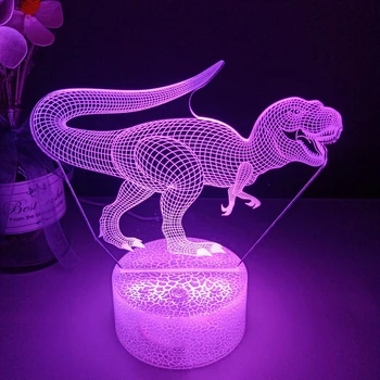 Nighdn 3D Dinozaurai Lempa LED Nakties Šviesos Vaikai naktinė lempa Kambario Dekoro USB Stalo Lempos, Gimtadienio, Kalėdų Dovana Žaislai Vaikas Berniukai