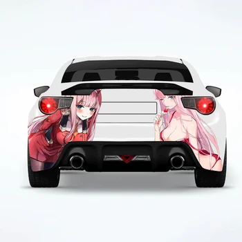 Nulis du anime automobilių lipdukai galiniai pakeitimo užsakymą modelio automobilių pusėje gaubtas variklio priedai, pakuotė, etiketės, lipdukai