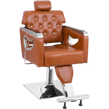 OmySalon Sėdima Salonas Kėdė Plaukų Stilistas, Vintage Stiliaus Kėdės, Hidrauliniai Barber Kėdės Barbershop su Reguliuojamu H