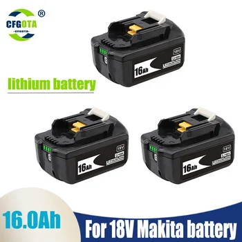 Originalą Makita 18V 16000mAh 16.0 Ah Įkraunamas Elektros Įrankiais, Baterija su LED Li-ion Pakeitimo LXT BL1860B BL1860 BL1850