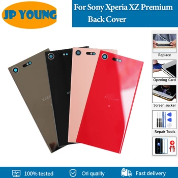 Originalų Galinį Dangtelį Sony Xperia XZ Premium Atgal Akumuliatoriaus Dangtelį G8142 G8141 TAIGI-04K TAIP 04J Galinių Durelių Būsto Atveju Pakeitimo