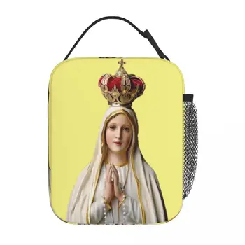 Our Lady Of Fatima Šiluminė Izoliacija Pietūs Maišą Kelionės nekalto Prasidėjimo Marija Nešiojamų Bento Box Vyrai Moterys Aušintuvas Šiluminis Maisto Dėžutę