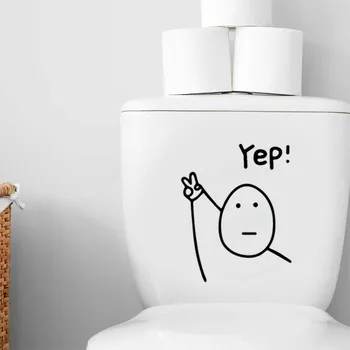 Paprastas tualetas lipdukas animacinių filmų kūrybos tualetas asmenybės mielas lipdukas juokingi