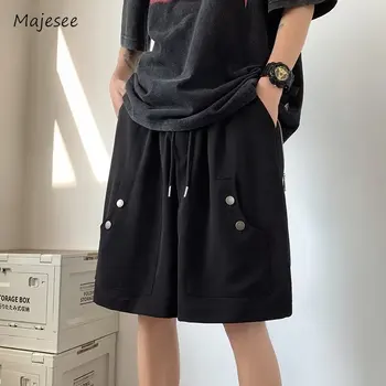 Raišteliu Kelnės Vyrams Kišenės Mygtuką Laisvalaikio Japonų Stiliaus Kostiumus Kietas Kelnės Kvėpuojantis Užtrauktukas Visas rungtynes, Harajuku Dienos