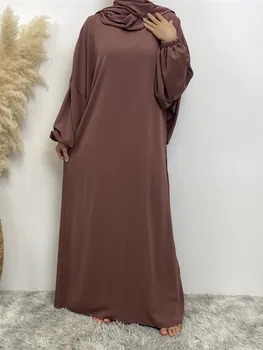 Ramadanas Bliuzono Abaja Siuvami Hijab Šalikas Musulmonų Maldos Suknelė Eid Šydą Abayas Moterų Jilbab Kaftan Skraiste Islamas Dubajus Djellaba