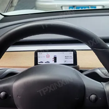Skaitmeninė Kasetinių Už Tesla Model 3/Y GPS Automobilio prietaisų Skydelio LCD Spidometras Kilometrų Priemonė Panelė Multimedia Player