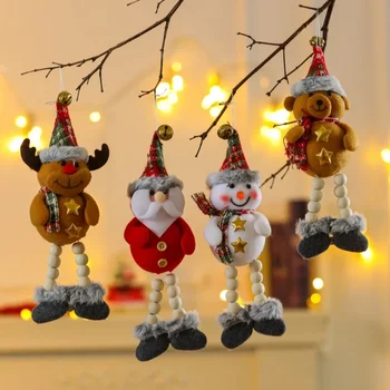 Tarpvalstybinės Naują Kalėdų Dekoracijos Kalėdų Eglutė Pakabukas Animacinių filmų Šalikas Vyras su Bell Pakabukas