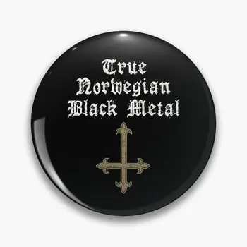 Tiesa, Norvegijos Black Metalo Apversto Kryžiaus Minkštas Mygtuką Pin Meilužis Moterų Ženklelis Skrybėlę Mielas Kūrybos Sagė Dovanų Puošimas Metalo Mados