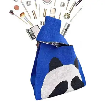 Tote Krepšys Moterims moteriški Crossbody Totalizator Krepšiai rankomis austus Panda Print Vandeniui Oksfordo Audinio Didelės Talpos Mokyklos Piknikas