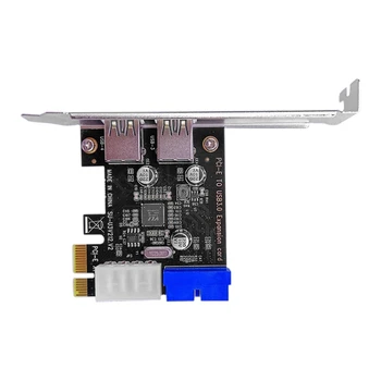 USB 3.0 Pci-E Išplėtimo Kortelės Adapteris, 2 Uostą USB3.0 Stebulės Vidaus 19Pin Antraštė Pci-E Card 4Pin Ide Maitinimo Jungtis