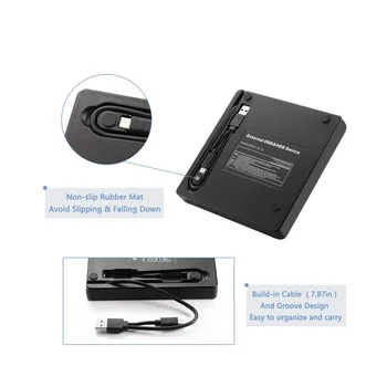 USB 3.0/Tipas-C Plonas Išorinis DVD RW / CD Rašytojas Ratai Degiklis Reader Žaidėjas Optiniai Diskai Nešiojamas KOMPIUTERIS