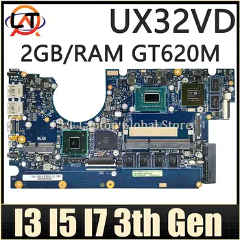 UX32VD Mainboard ASUS Zenbook BX32VD UX32A UX32V UX32 Nešiojamas Plokštė I3 I5 I7 3 Gen PROCESORIUS 2GB/RAM GT620M
