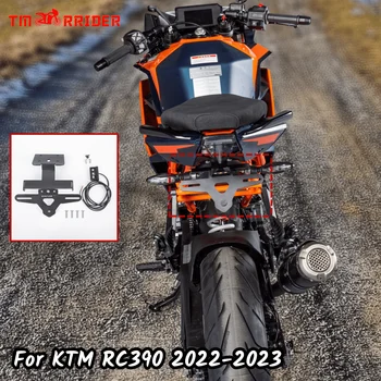 Už KTM RC390 RC 390 2022 2023 Motociklų Aksesuarų Galiniai Licenciją Plokštelės Uodega Tvarkinga Atramos Laikiklio Rėmas, LED Šviesos Plokštės