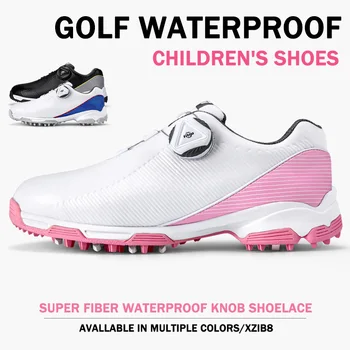 Vaikų Pro Golfo Sportbačiai mažo Dydžio, 31-38 Vandeniui Rankenėlės Sagtis Moterų Rožinė Komfortą Golf Grand Pėsčiomis Sportbačiai