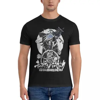 Vyriški Harloc Marškinėliai Space Pirate Captain Harlock vatos Pagaliukai Derliaus Trumpas Rankovės O Kaklo Tee Marškinėliai Dovanų Idėja T-Shirt