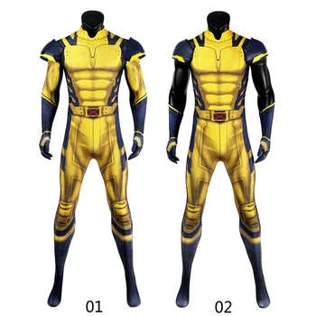 Wolverine, Cosplay Kostiumų James Howlett Jumpsuit Pečių Šarvai Nustatyti 3D Spausdinimo Zentai Bodysuit Superhero Helovinas Vyras Apranga