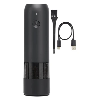 Įkraunamas Elektrinis Pipirų Malūnėlis, USB Maitinimo, Reguliuojamas Storis, Automatinis Veikimas su Viena Ranka B