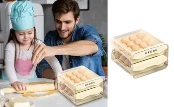 Šaldytuvas Kiaušinių Laikiklį Maisto Konteineriai Dvigubo Sluoksnio Kiaušinių Dėžutės Šaldytuvas Balionėlio Dėklas Vertikali Konstrukcija, Vaisių Džiovykla, Virtuvė Priedų