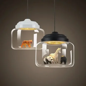Šiuolaikinių LED Gyvūnų Sieniniai šviestuvai Stiklo Kabo Lempos, Šviestuvai Restoranas, Vaikų Kambario Gyvenimo Miegamasis Patalpų Apšvietimas Namų Dekoro